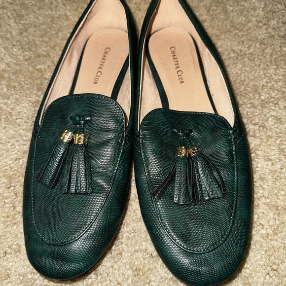 Charter Club Women's Green Loafers - Picture 1 of 3